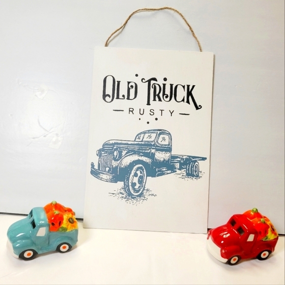 Handpainted 12x8" Old Truck Rusty wall art hanging farmhouse rustic decor - Picture 1 of 3